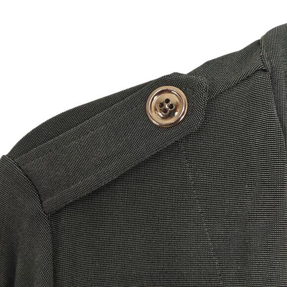 Chico's Travelers Utility Jacket Size Medium / 1 Olive Green Drawstring Stretch - Picture 3 of 10